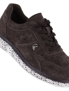 Dámské semišové hnědé kožené polobotky Vinceza 66903