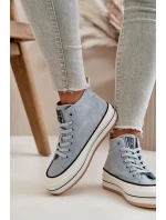 Zateplené Dámské Tenisky Na Platformě Eko Kůže Big Star model 21669567 Modré - Big Star Shoes Zateplené Dámské Tenisky Na Platformě Eko Kůže Big Star model 21669567 Modré - Big Star Shoes