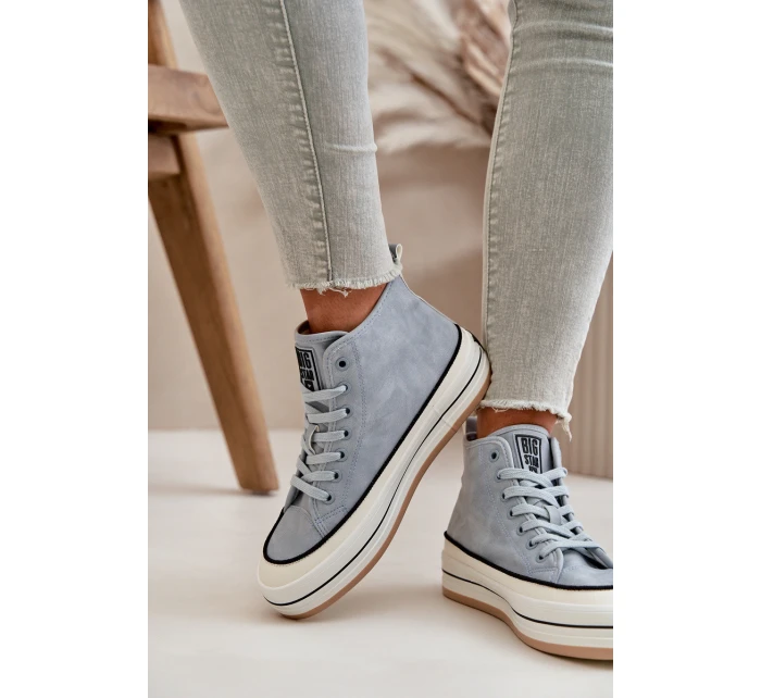 Zateplené Dámské Tenisky Na Platformě Eko Kůže Big Star model 21669567 Modré - Big Star Shoes Zateplené Dámské Tenisky Na Platformě Eko Kůže Big Star model 21669567 Modré - Big Star Shoes