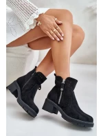 Dámské Kotníkové Boty S Ažurovým Vzorem Na Podpatku Černé Oviria Dámské Kotníkové Boty S Ažurovým Vzorem Na Podpatku Černé Oviria