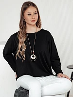LOOSEFEMME dámská oversize halenka s přívěskem s černou FashionStreet RY2705