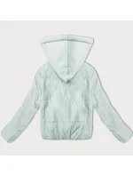 Krátká dámská bunda ve světle barvě s kapucí model 21066755 - J.STYLE Krátká dámská bunda ve světle barvě s kapucí model 21066755 - J.STYLE