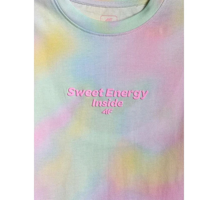 Dívčí tričko s potiskem 4F 4FJRSS26TTSHF3826-90A Dívčí tričko s potiskem 4F 4FJRSS26TTSHF3826-90A