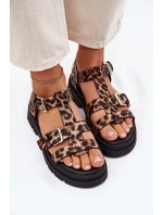 Dámské sandály z eko kůže s přezkami model 21699606 - Boto Dámské sandály z eko kůže s přezkami model 21699606 - Boto