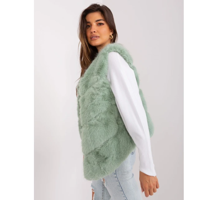 Kamizelka AT KZ model 19005839 pistacjowy - FPrice Kamizelka AT KZ model 19005839 pistacjowy - FPrice