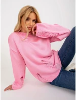 Dámský svetr BA SW 8043 .08X růžová - FPrice