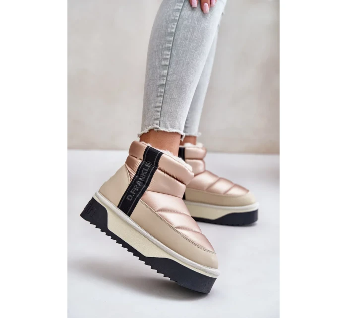 Nízké sněhule na silné podrážce D.Franklin Béžové