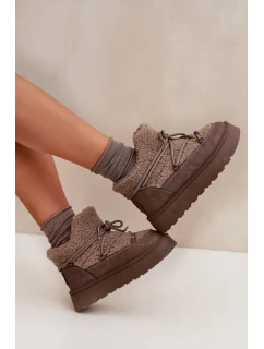 Dámské sněhule na platformě Big Star – hnědé