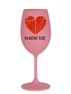 Personalizovaná sklenice - dvě mapy jako srdce