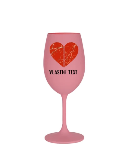 Personalizovaná sklenice - dvě mapy jako srdce
