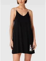 Dámská krátká noční košile s ramínky model 18354425 001 černá - DKNY Dámská krátká noční košile s ramínky model 18354425 001 černá - DKNY