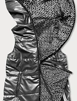 Šedá dámská rozšířená oboustranná vesta (B8005-70)