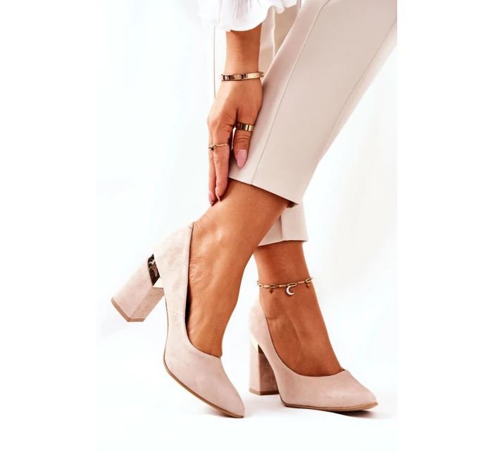 Semišové lodičky Lewski model 21571479 Béžové - Boto