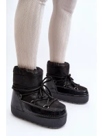 Dámské zimní boty s mašlí černé model 21644967 - Boto Dámské zimní boty s mašlí černé model 21644967 - Boto