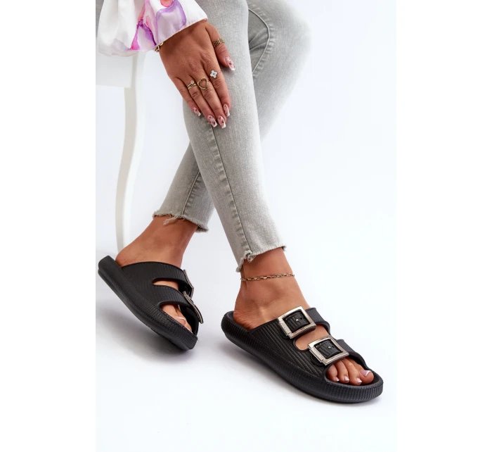 Dámské gumové pantofle model 21661686 Černé - Zaxy