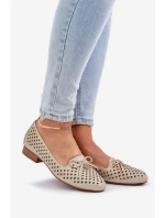 Baletky S Mašlí Eko Kůže Zlaté model 21685236 - Boto