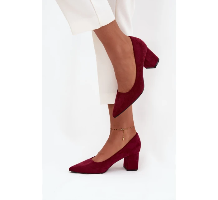 Dámské lodičky s na sloupku bordové model 21711452 - Boto Dámské lodičky s na sloupku bordové model 21711452 - Boto