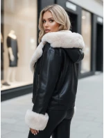 Dámská kožená bunda ramones s kožešinou černá Dstreet model 21995170 - FashionStreet Dámská kožená bunda ramones s kožešinou černá Dstreet model 21995170 - FashionStreet