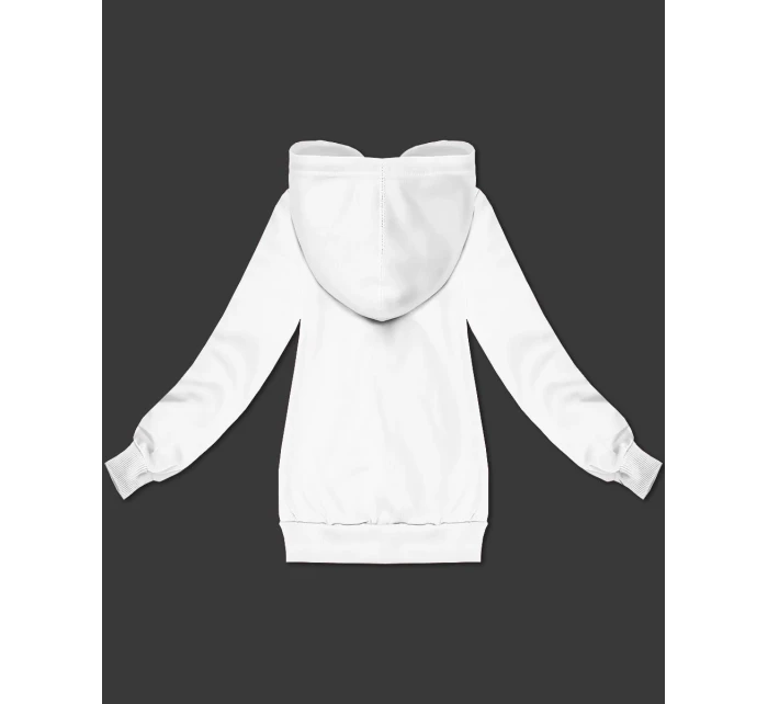 Bílá volná klokaní mikina s kapucí S'West (B-11#)