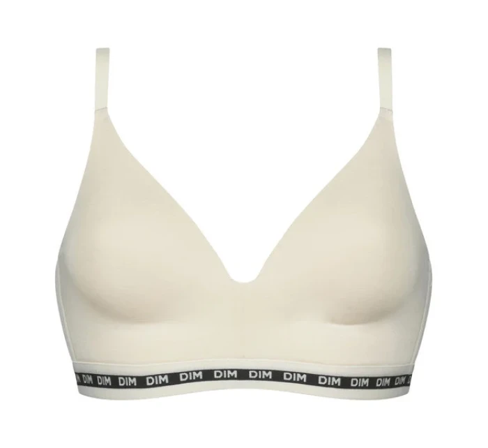 Dámská vyztužená podprsenka bez kostic DIM ICONS PADDED TRIANGLE BRA - DIM - smetanová