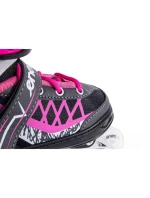 INLINE BRUSLE-KOLEČKOVÉ BRUSLE 4V1 ENERO PRO LED 30-33 PINK-GREY