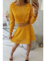 Hořčicové boho šaty