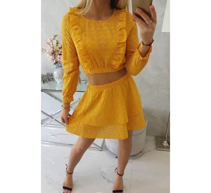 Hořčicové boho šaty