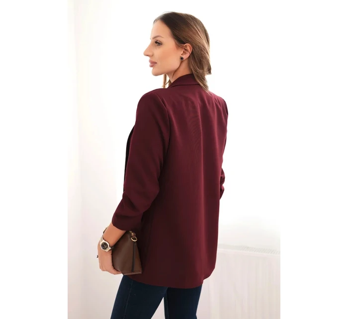 Dámská sako bez zapínání s podšívkou S/M švestková Dámská sako bez zapínání s podšívkou S/M švestková