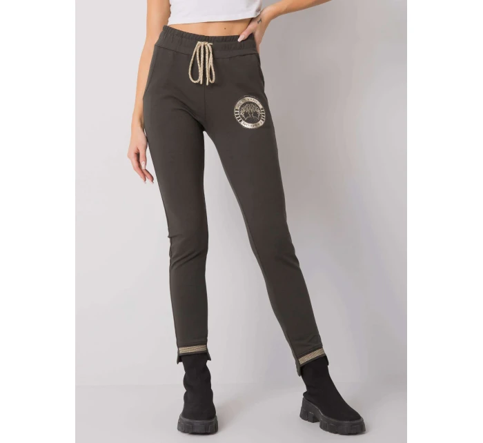 Tepláky RV DR 6650.81P tmavá khaki