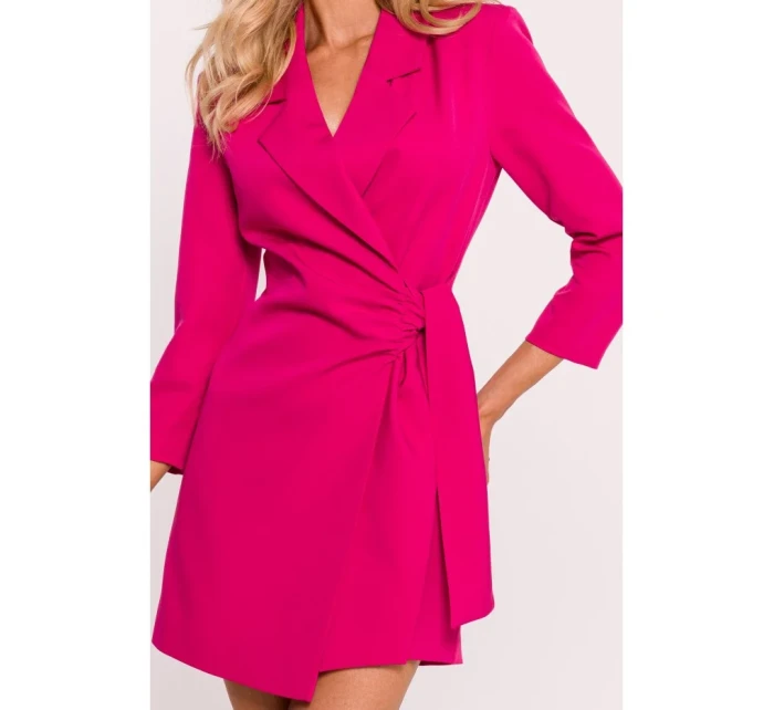 M796 Oblek s límečkem - fuchsiový