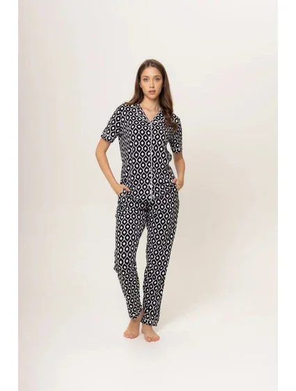 Dámské pyžamo 180/158 černobílé - Karol Dámské pyžamo 180/158 černobílé - Karol
