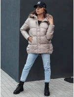 Dámská zimní bunda s kapucí STELLAR béžová FashionStreet TY4494