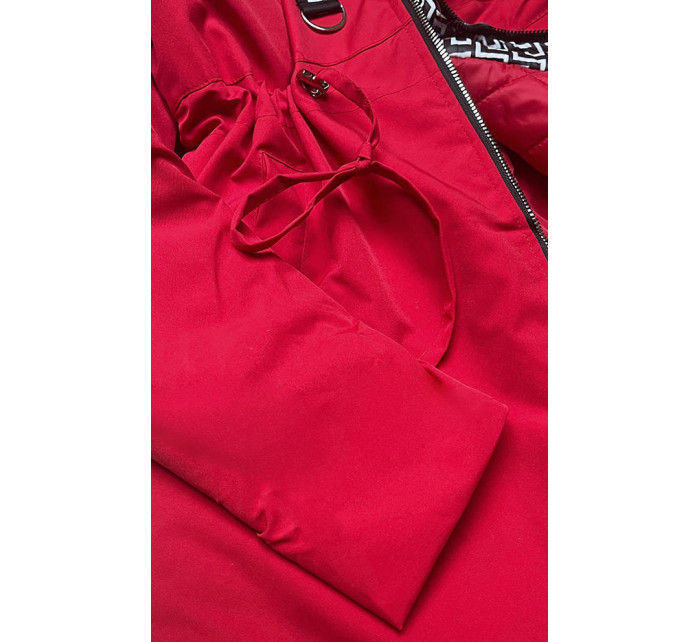 Červená dámská bunda parka s kapucí model 18022595 - S'WEST
