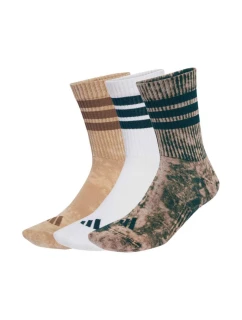 Adidas Stonewash Crew 3 páry ponožek s 3 pruhy JX5531