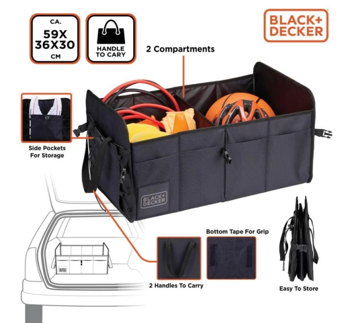 BAG ORGANISER 59x36x30CM BALCK+DECKER