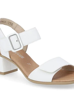 Dámské kožené sandály Remonte by Rieker D1K51-80 v bílé barvě