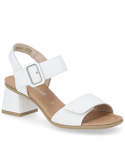 Dámské kožené sandály Remonte by Rieker D1K51-80 v bílé barvě