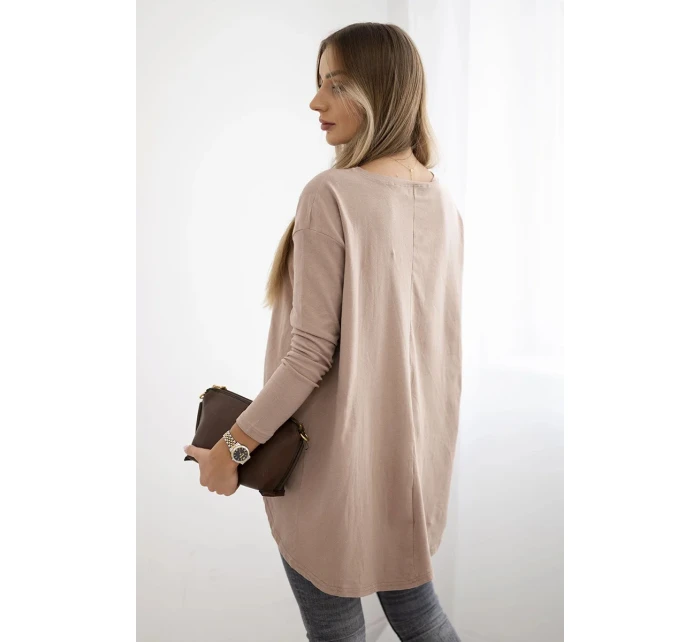 Dámská halenka s model 21138054 a nápisem Canyon velbloud - K-Fashion