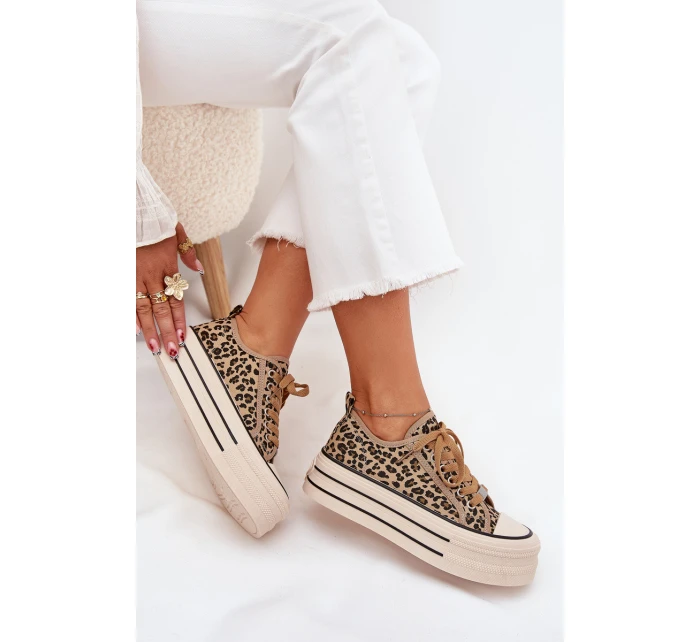 Dámské Tenisky Na Masivní Platformě Leopard model 21703636 - Boto Dámské Tenisky Na Masivní Platformě Leopard model 21703636 - Boto