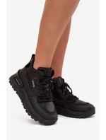 Dámské sportovní boty na platformě Big Star model 21708704 Černé - Big Star Shoes Dámské sportovní boty na platformě Big Star model 21708704 Černé - Big Star Shoes