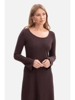 Midi šaty z úpletu tmavá model 21379974 - BeWear