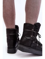 Vodotěsné boty na platformě D.Franklin černý Vodotěsné boty na platformě D.Franklin černý