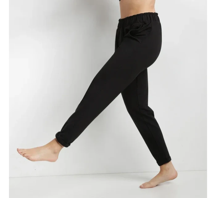 Dívčí junior teplákové kalhoty JOGGING D0C8P Černá - DIM