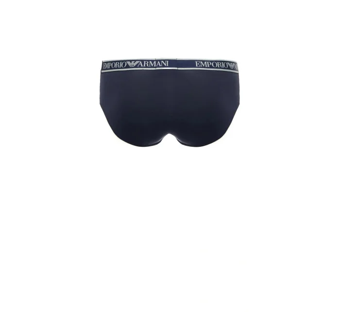 Pánské slipy 3Pack  tm. modré se zelenou  model 19908021 - Emporio Armani