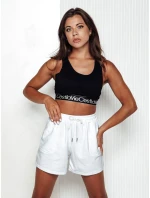 Dámské teplákové šortky white Dstreet model 21979506 - FashionStreet