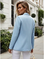 Dámské sako elegantní rozepínací modré FashionStreet PY0148