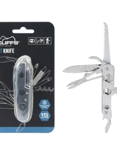 SADA PRO PŘEŽITÍ TURISTICKÝ KAPESNÍ NŮŽ 15V1 STŘÍBRNÝ