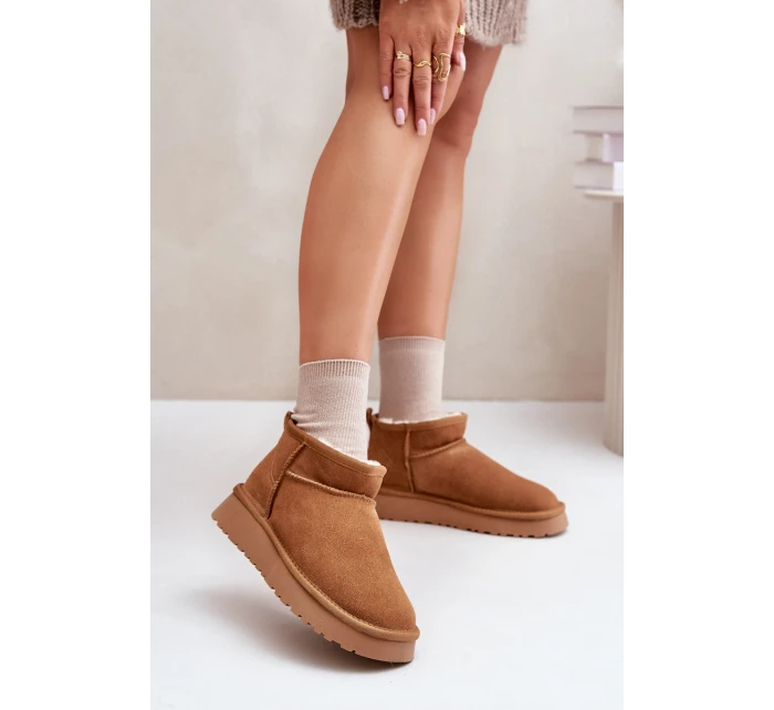 Nízké Semišové Sněhule Přírodní Kůže Vinceza 97950 Camel Nízké Semišové Sněhule Přírodní Kůže Vinceza 97950 Camel