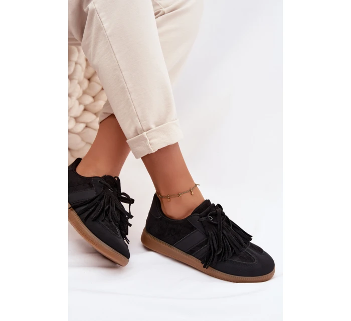 Dámské tenisky s třásněmi Černé model 21954597 - Boto