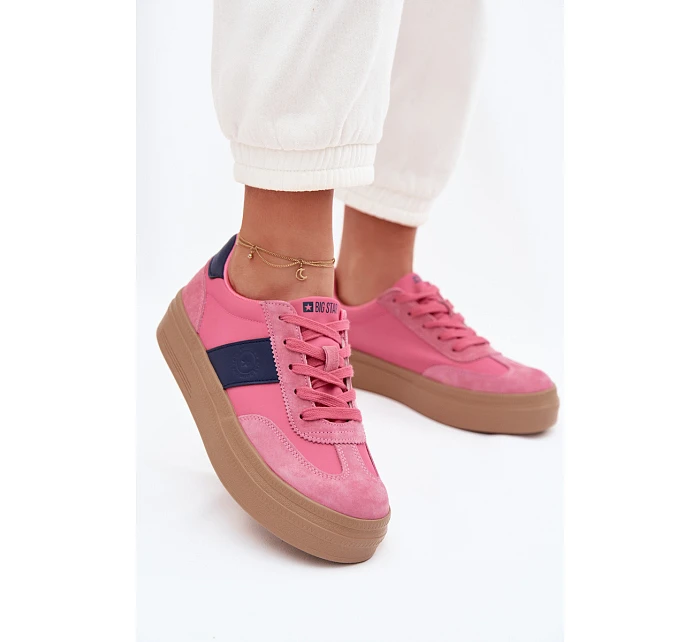 Dámské semišové tenisky Big Star TT274164 Růžové